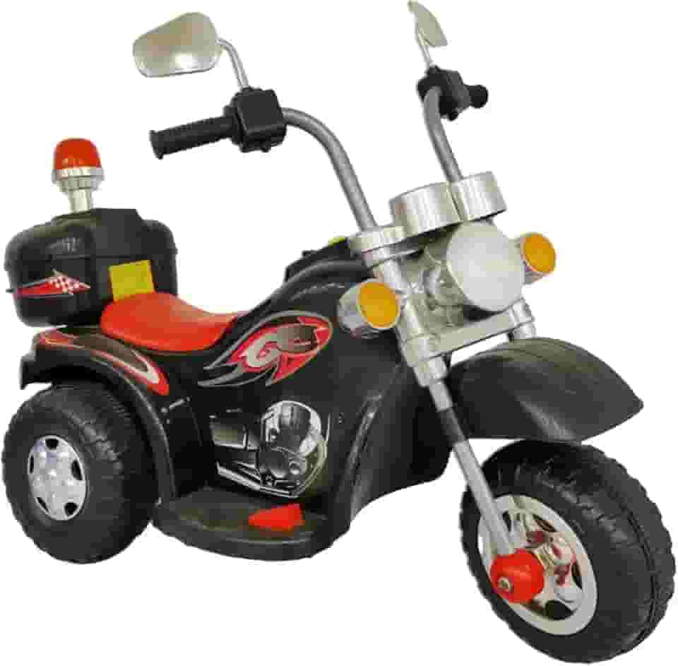 Bang Toys - Moto Elétrica Infantil Guardian X 6V - com Luz de LED, Sons Realistas e Acelerador no Pedal - Suporta até 25kg - Cor Preta