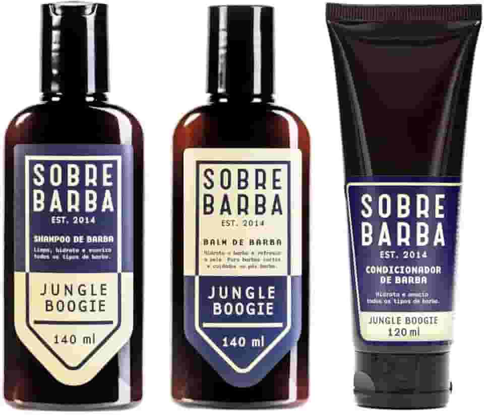 Kit Trio SOBREBARBA Shampoo + Balm + Condicionador de Barba Jungle Boogie