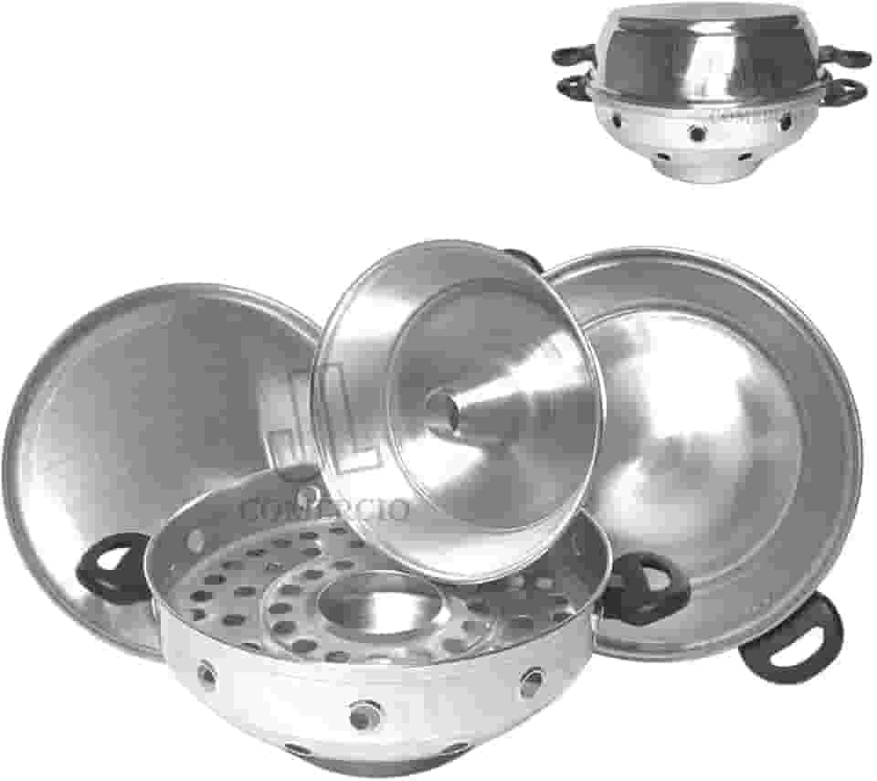 Churrasqueira Multiuso Vigorosa Para Fogão 4 Em 1 N30 Bolo Pão Pizza Grelhados Churrasco Tacho (Polida)