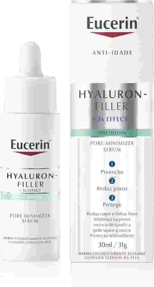 EUCERIN Sérum Facial Anti-idade Redutor de Poros 30ml, Pore Minimizer, Peles Oleosas, Hyaluron-Filler, Ácido Hialurônico, Antirrugas