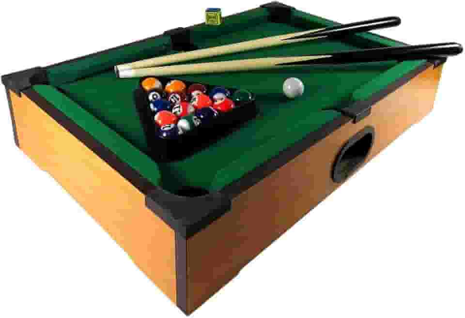 Jogo mesa mini bilhar sinuca snooker 51 X 31 X 9cm completo