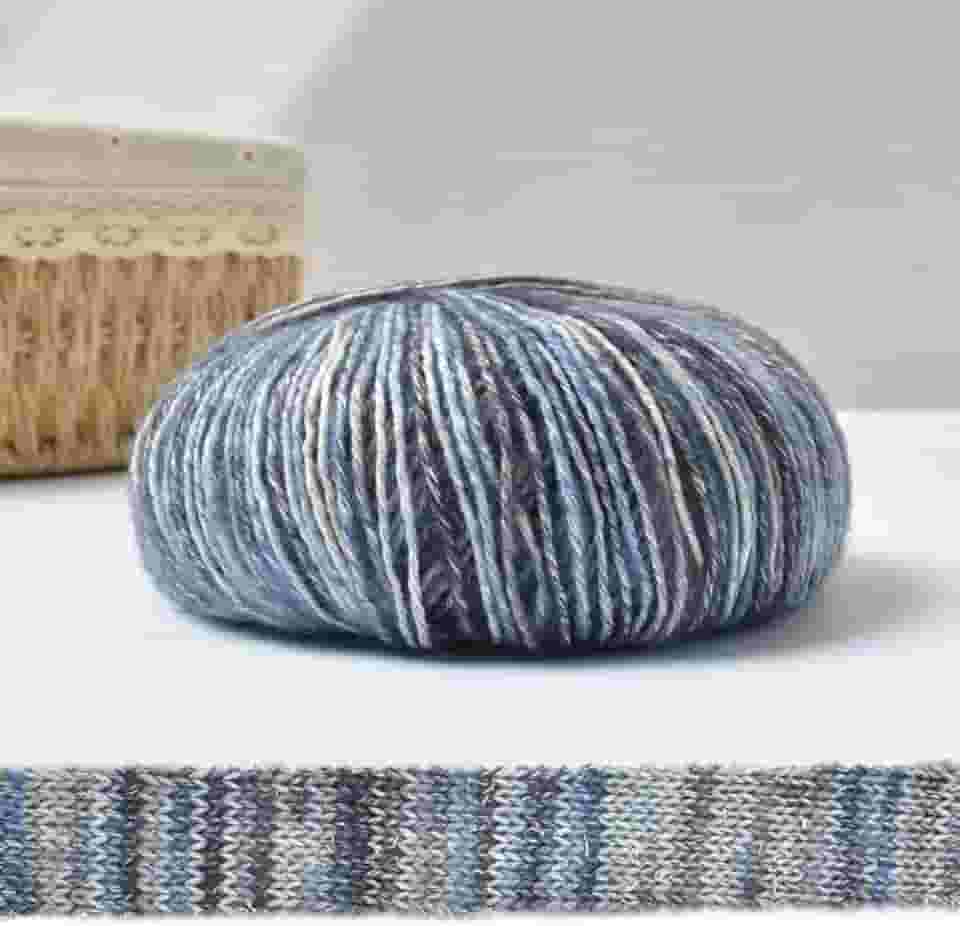 Bola de fio de crochê, costura de lã, faça você mesmo, fio tricotado à mão para cachecol de chapéu (estilo 2)