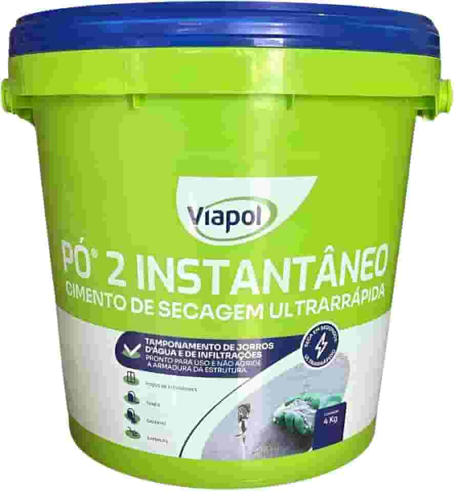 Pó 2 Instantâneo, Cimento de Secagem Ultrarrápida para Tamponamento de Infiltrações, 4kg