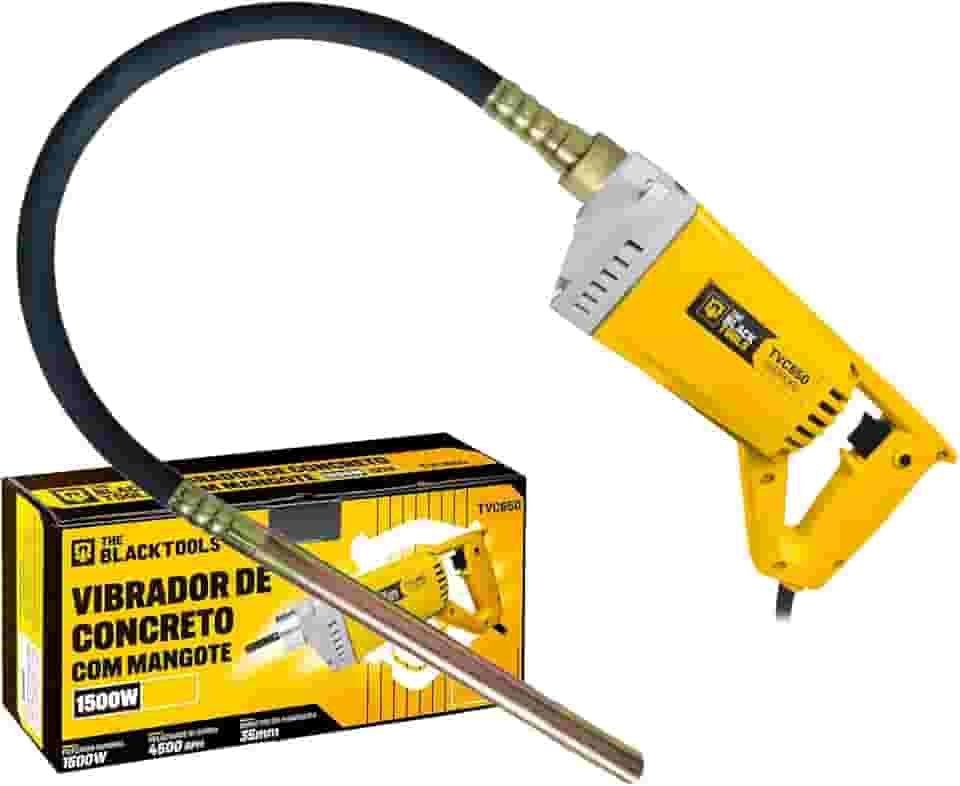 Kit Vibrador Concreto 1500w Com Mangote Mangueira 1,45mx35mm 127v Tvc650 The Black Tools