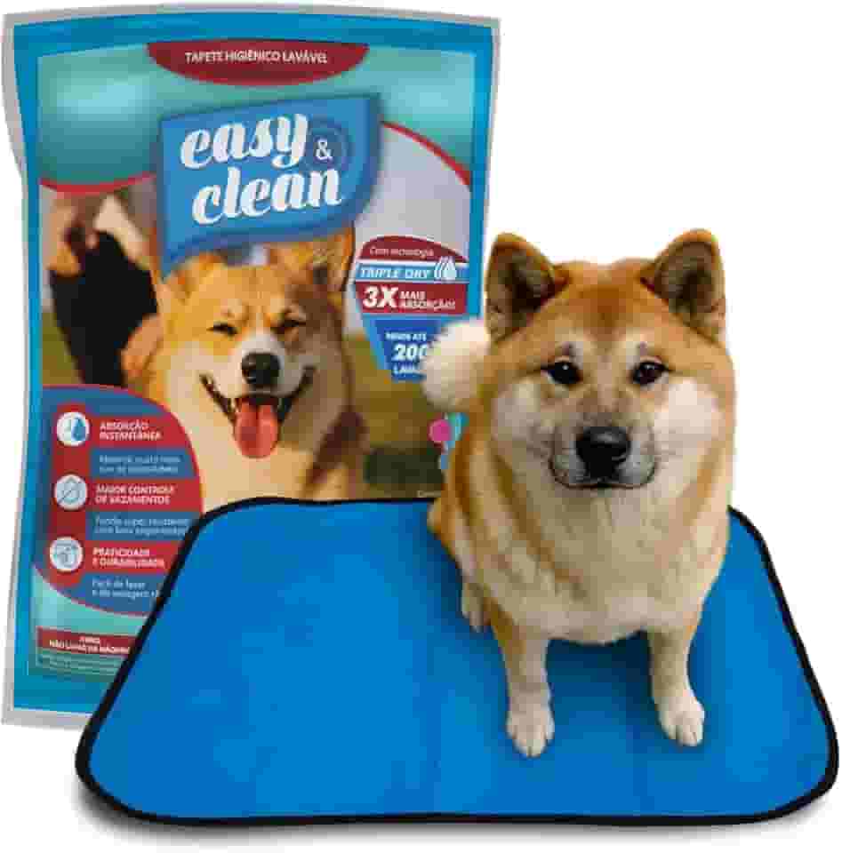 Tapete Higiênico Lavável Super Premium de Alta absorção tamanho 80x60 - Azul