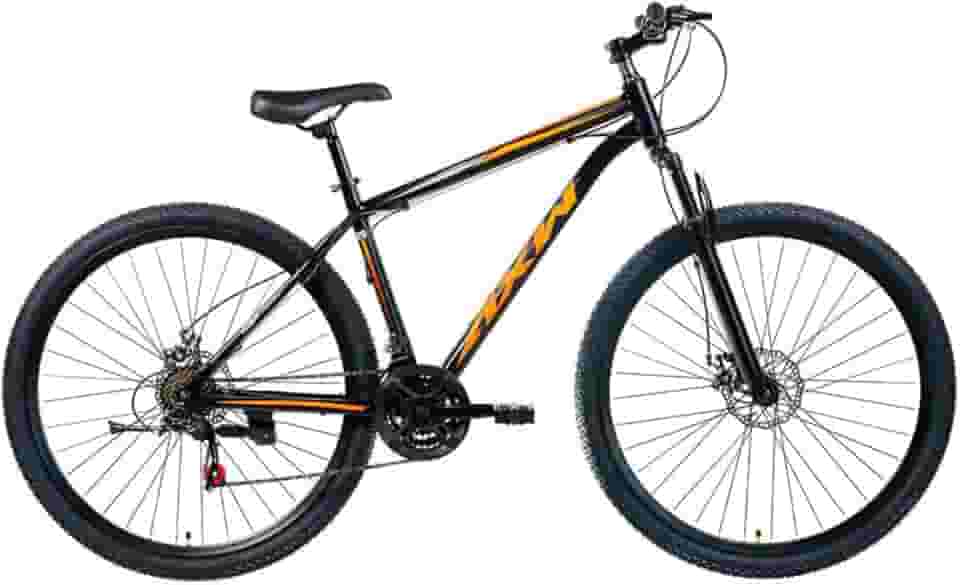 Bicicleta Mountain Bike Aro 29, Quadro em Aço Carbono, com Câmbio e Freio a Disco, para Trilhas e Uso Urbano