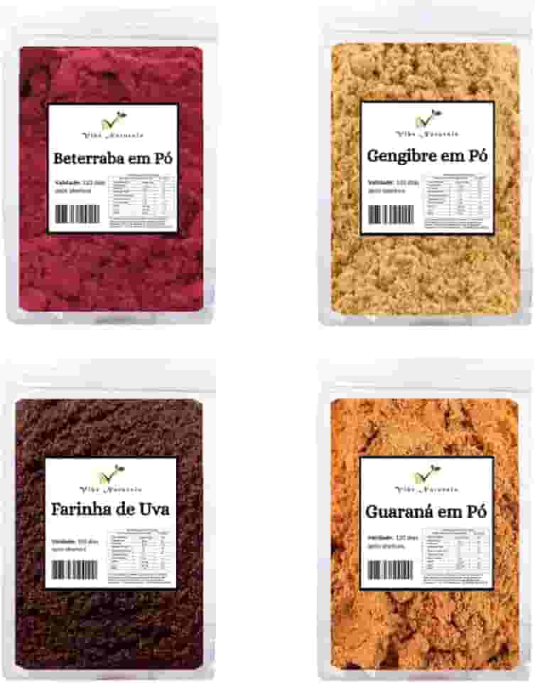 Pré Treino Natural Em Pó (uva, Beterraba, Guaraná, Gengibre)