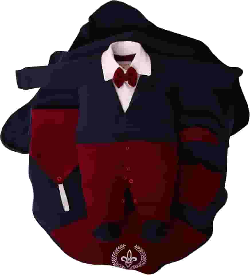 Saída de Maternidade 5 Peças Menino Luxo Algodão com Gravata