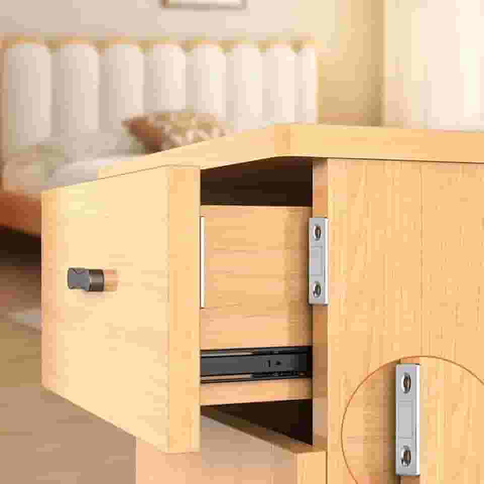 Pacote com 4 travas magnéticas de armário, trava magnética ultrafina para ímãs de gaveta, fechamentos magnéticos para porta de armário de cozinha, fecho magnético de porta