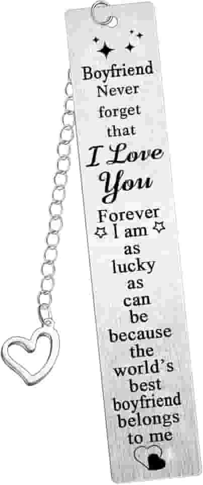 Marcador de livro para namorado, presente de namorada de casamento, aniversário, Natal, Dia dos Namorados, presente para ele presente de namorado