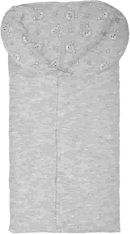 Porta Bebê Saco De Dormir Malha Menino e Menina (Cinza Ursos)