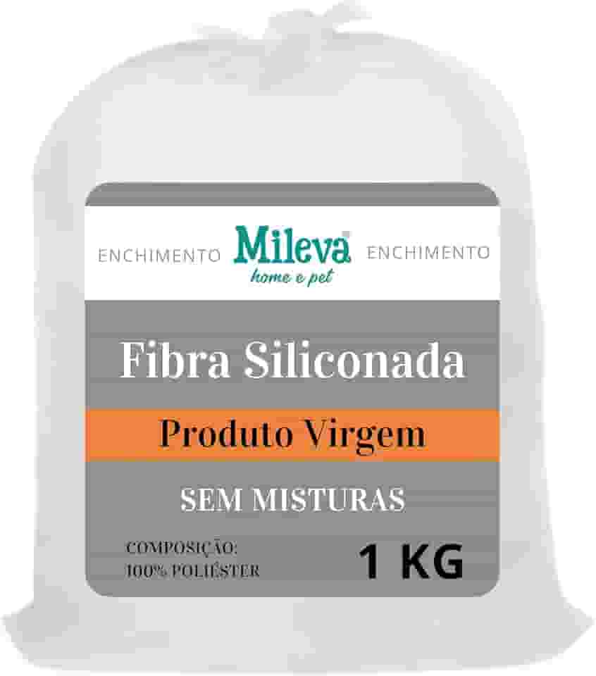 Fibra Siliconada para Enchimento, 100% Poliéster, Produto Virgem, 1kg