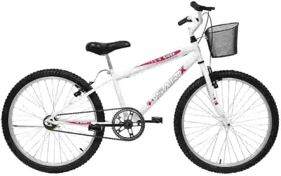 Bicicleta Aro 24 Bike Sem Marchas Feminina e Masculina Saidx Premium, Quadro em Aço, Freio V-Brake