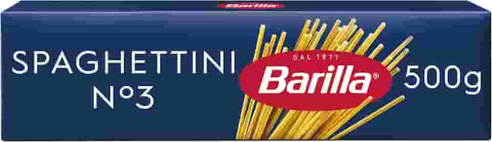 Barilla N.3 - Spaghettini, Macarrão, Grano Duro, 500g