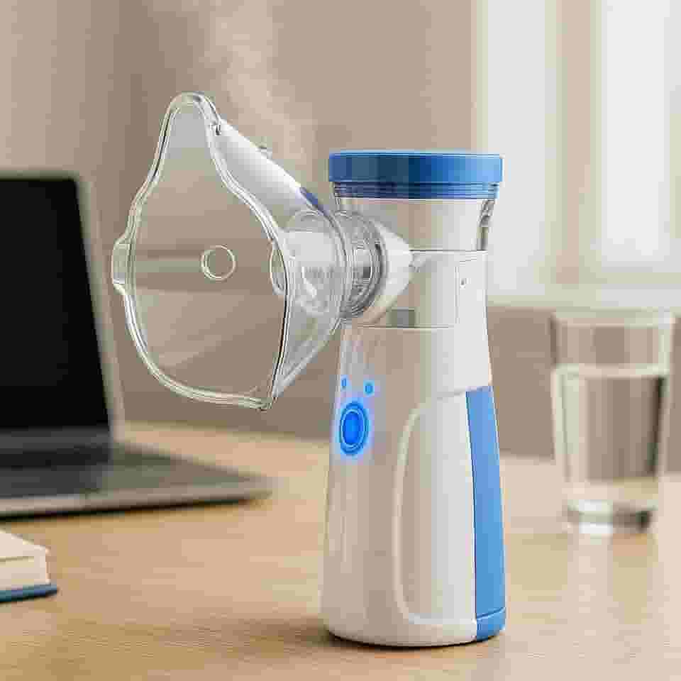 Nebulizador Premium Portátil Ultrassônico Inalador Silencioso, Recarregável, Infantil E Adulto, Alívio Respiratório, Marca VARENZIA
