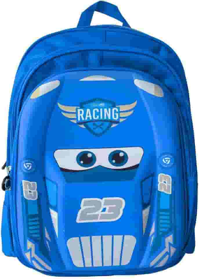 Mochila Costas Carros 3D Reforçada Corrida Meninos Escolar