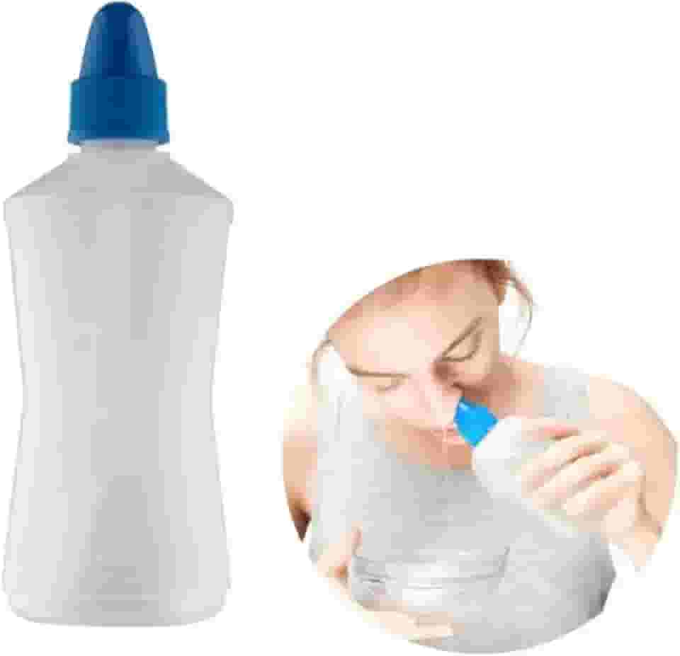 Frasco Lavador Higienizador Para lavagem Nasal 250ml Para Crianças, Bebês e Adultos (Azul, 1)