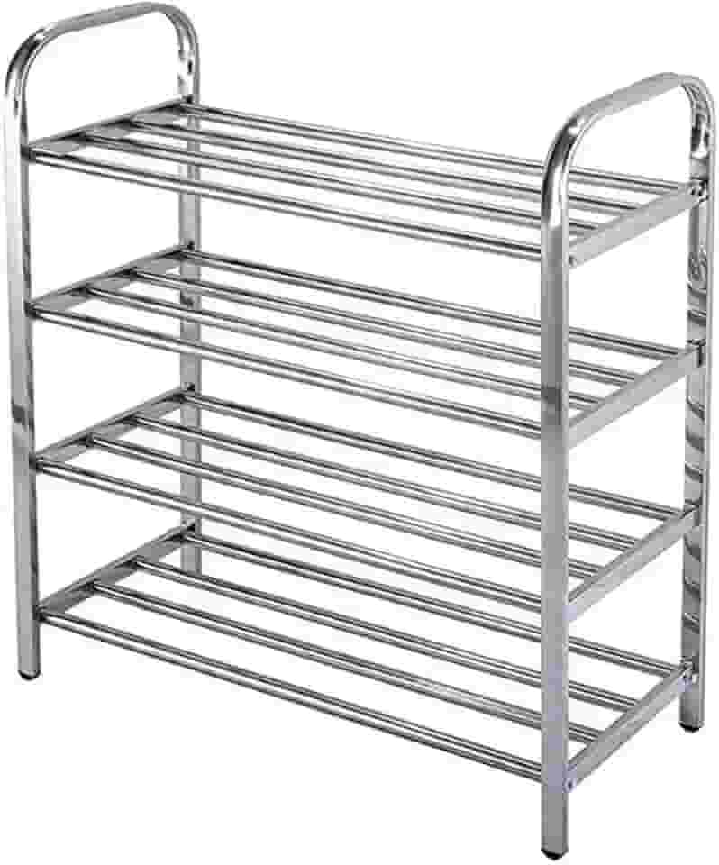 Sapateira Prateleira Inox 4 Andares Sapato Calçado Tenis Estante Casa Corredor Recepçao Entrada Organizador Multiuso