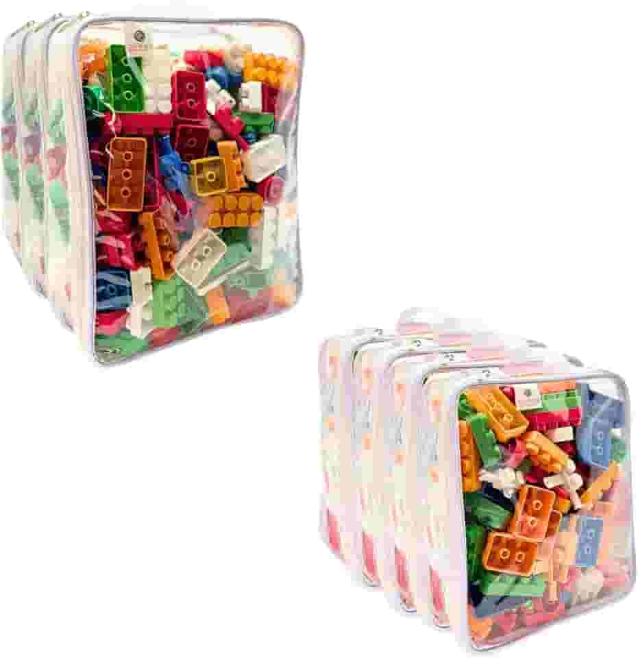 Kit 7 Organizador Multiuso Roupas Brinquedos Bloco de Montar 4p + 3m - bubag