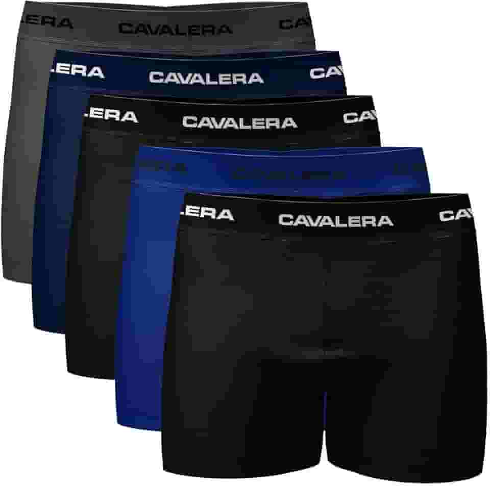 Kit 5 Cuecas Boxer Masculina Cavalera Sem Costura, Poliamida (BR, Alfa, Regular, Sortido 3)
