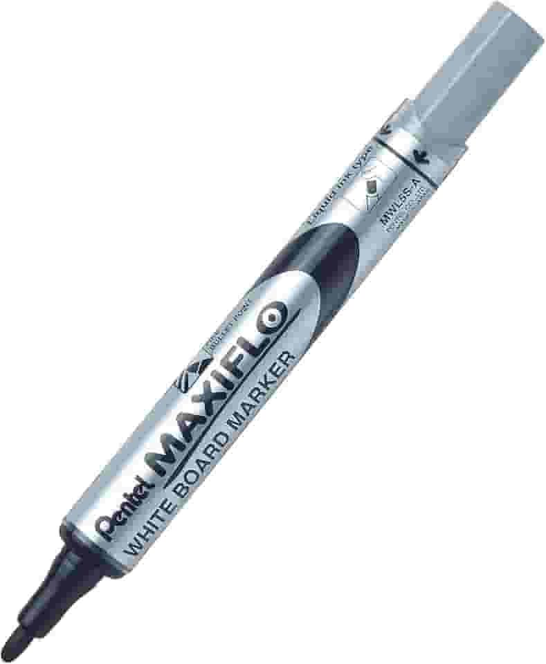 Pentel Marcador Para Quadro Branco MAXIFLO Ponta Fina 4.0mm Preto MWL5S-A