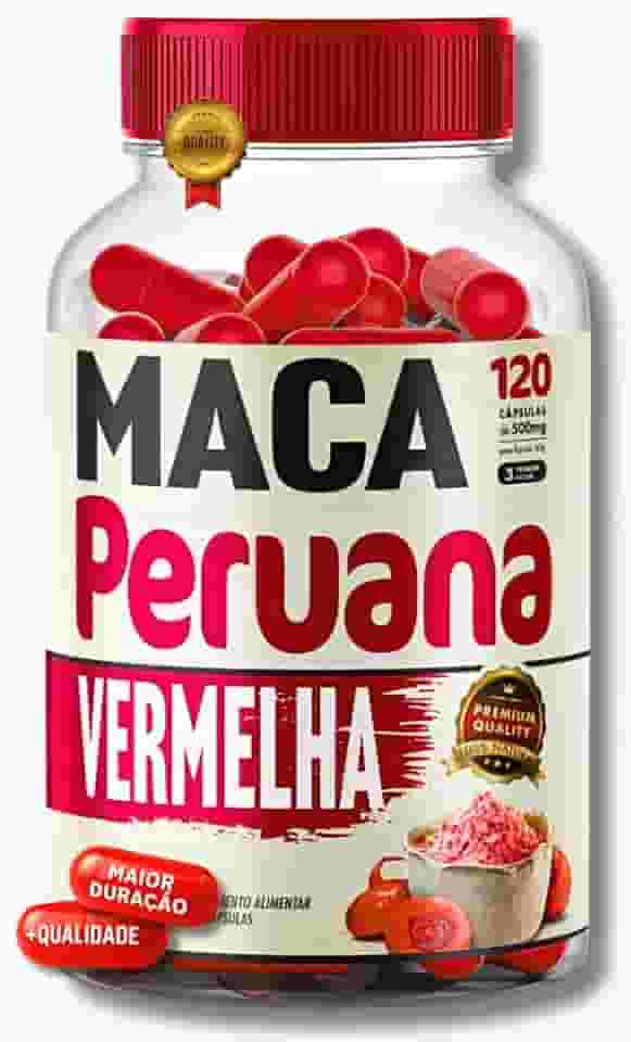 Maca Peruana Vermelha Premium 120 Cápsulas 500mg [LONGA DURAÇÃO]