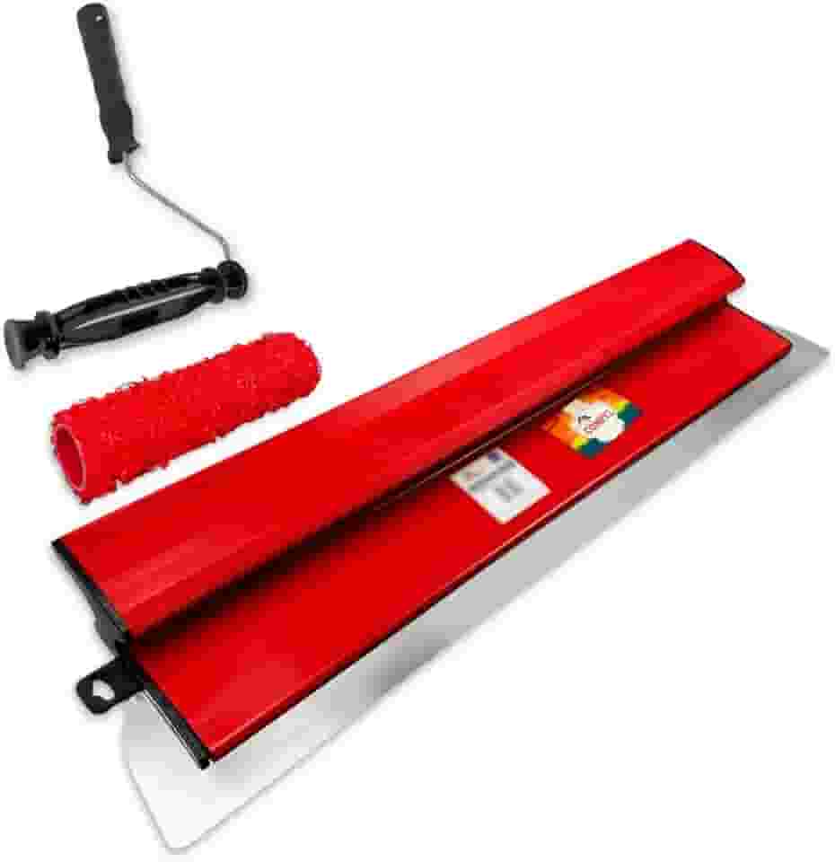 Desempenadeira Berox 60cm com Suporte de Pressão e Rolo de 23cm – Ideal para Massa Corrida Textura Pintura e Nivelamento de Superfície Design Ergonômico Kit Profissional