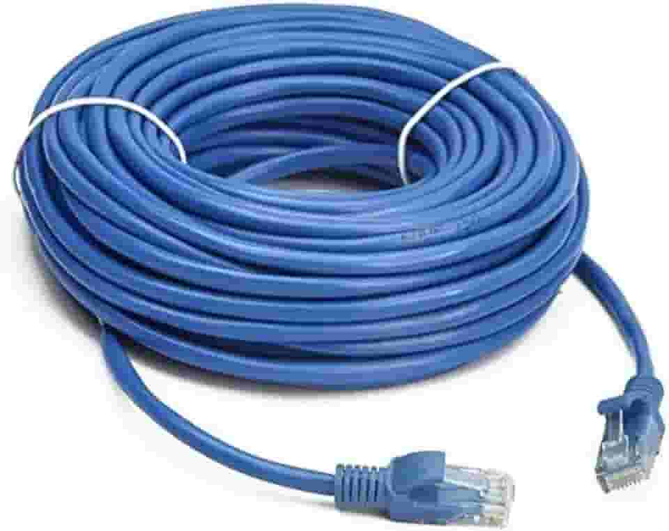 Cabo de rede 20 metros RJ45 Montado azul Cat5e