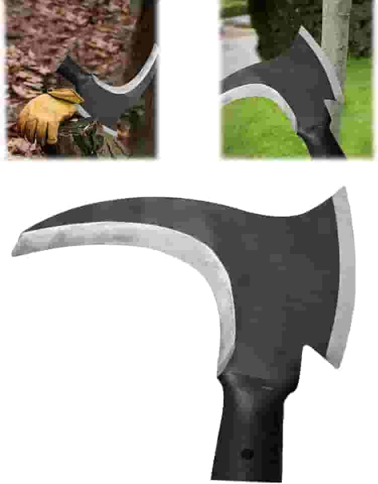 1 peça de foice dupla de aço manganês alto, foice de grama de aço, capina manual agrícola, espessura da lâmina 2,8 mm, foice de remoção de ervas daninhas para cortar grama ao ar livre, cortar