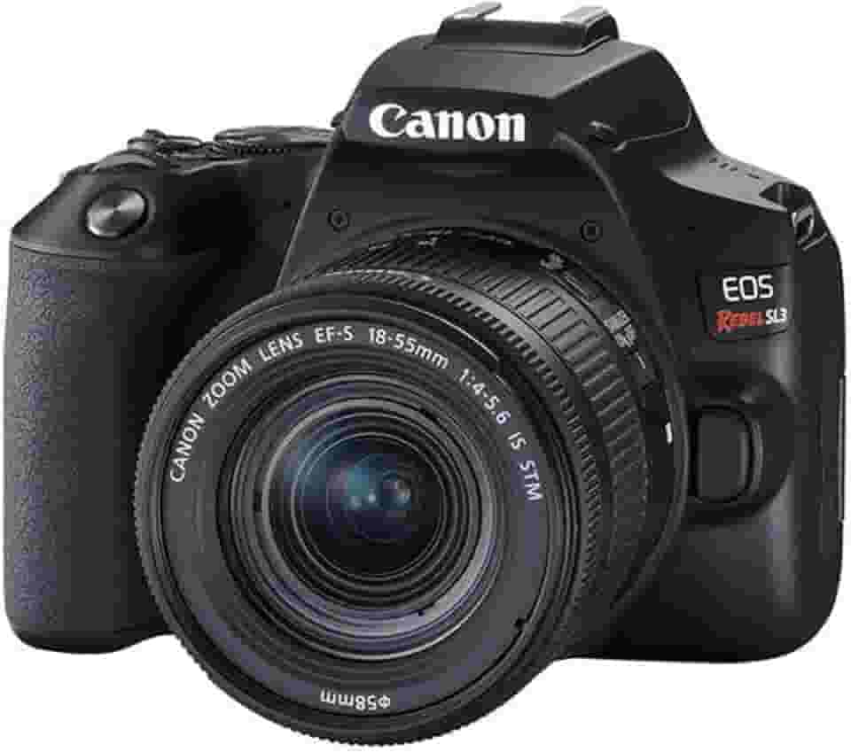 Câmera Canon SL3 DSLR com 24.1MP, 3", Gravação em Full HD - EF-S 18-55MM, Compacto