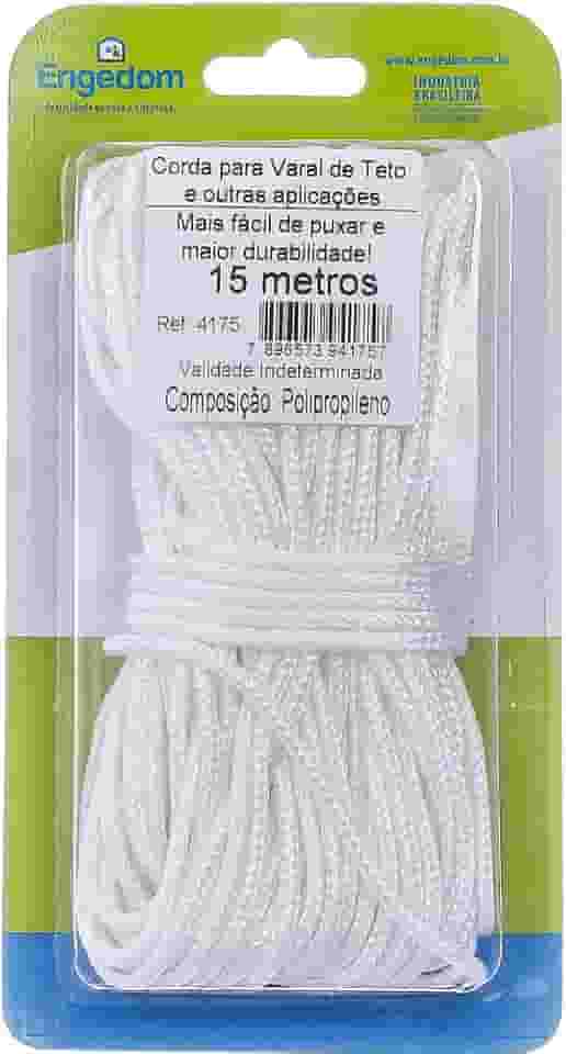 CORDA PP TRANCADA 15M X 2,5MM P/VARAL DE TETO E OUTROS