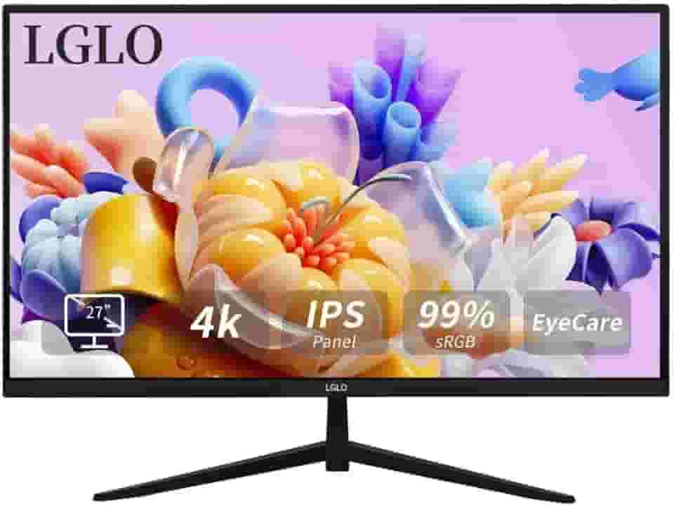 Tela Ultra HD de 27 polegadas com taxas de atualização 4K/2K versáteis, tecnologia IPS, estética sem moldura, suporte HDR400, cobertura 99% sRGB, perfeita para criativos e jogadores, com opções