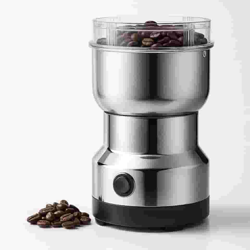Moedor de Café Elétrico Triturador de Grãos, Sementes, Especiarias, Temperos, Amendoim, Ervas Secas, Portátil e Rápido com Lâminas Inox, Tampa Transparente, Baixo Ruído, Uso Doméstico e Cozinha
