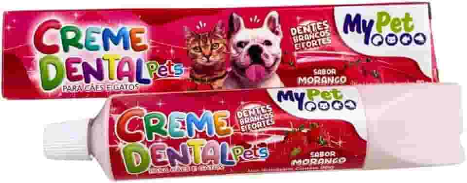 Creme Dental para Cães, Pasta de Dente para Cachorro, Sabor Morango