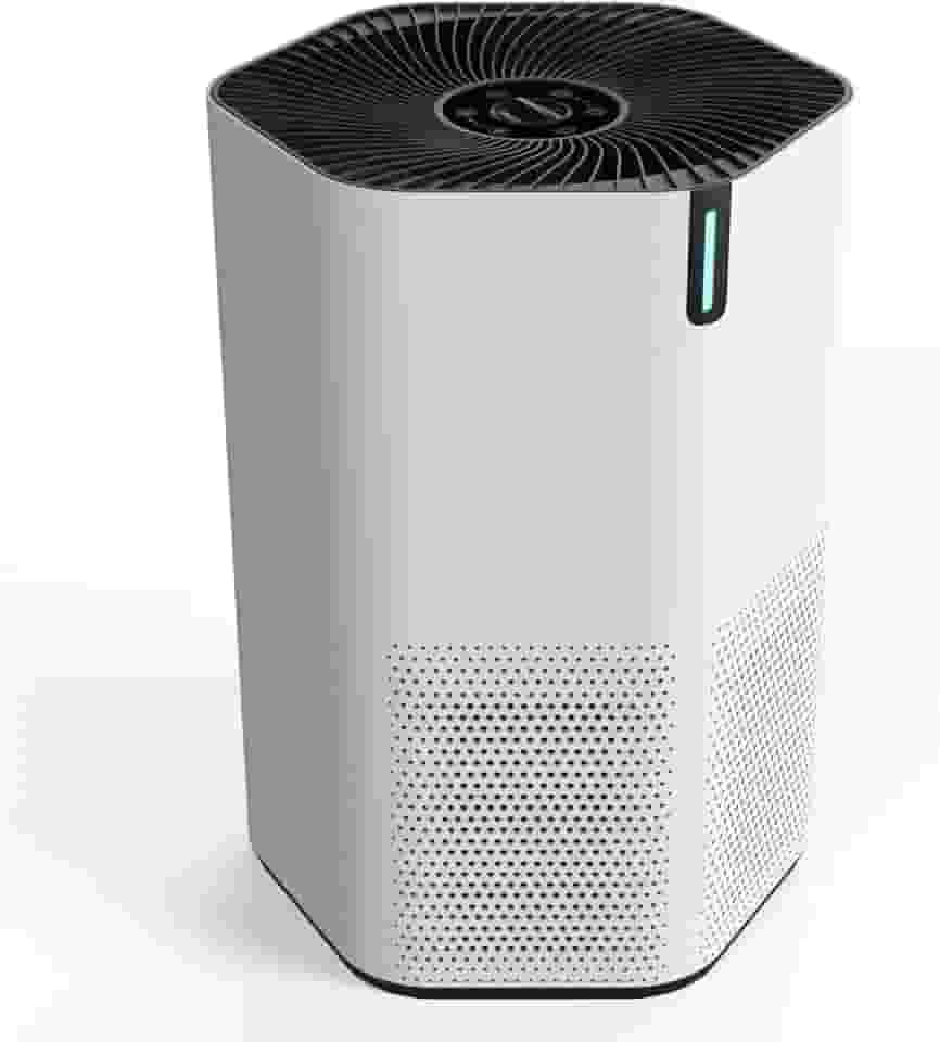 SonoHealth Purificador AirPro para casa e quarto | Filtro HEPA 14 | Purificador de ar ultra-silencioso | Filtro de carvão ativado e difusor de óleo essencial - 1 pacote