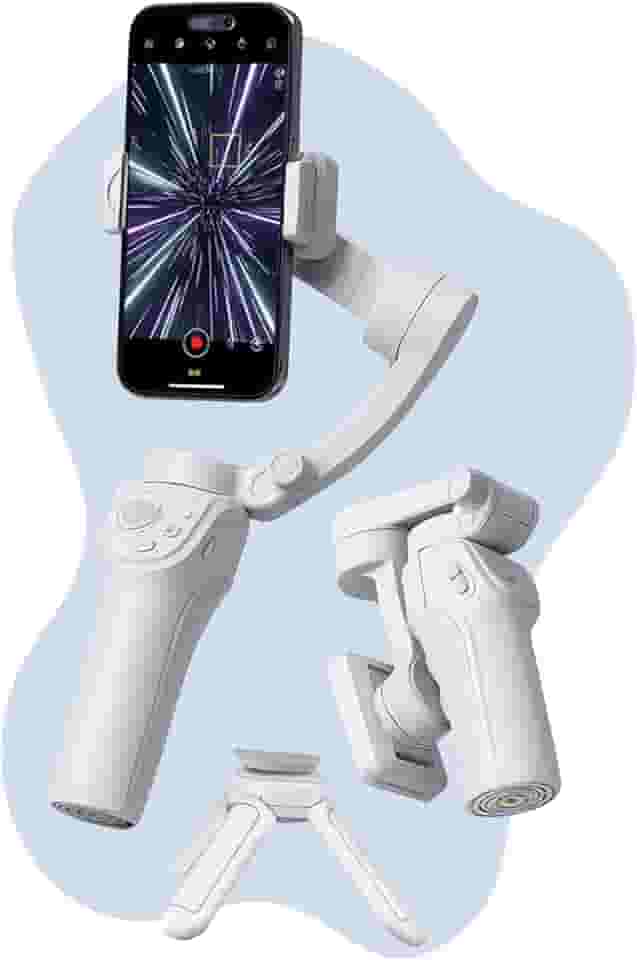 Estabilizador Gimbal 3 Eixos para Celular com Tripé Articulado, Bluetooth e Luz Integrada – Vídeos Estáveis, Portátil – Compatível iOS e Android