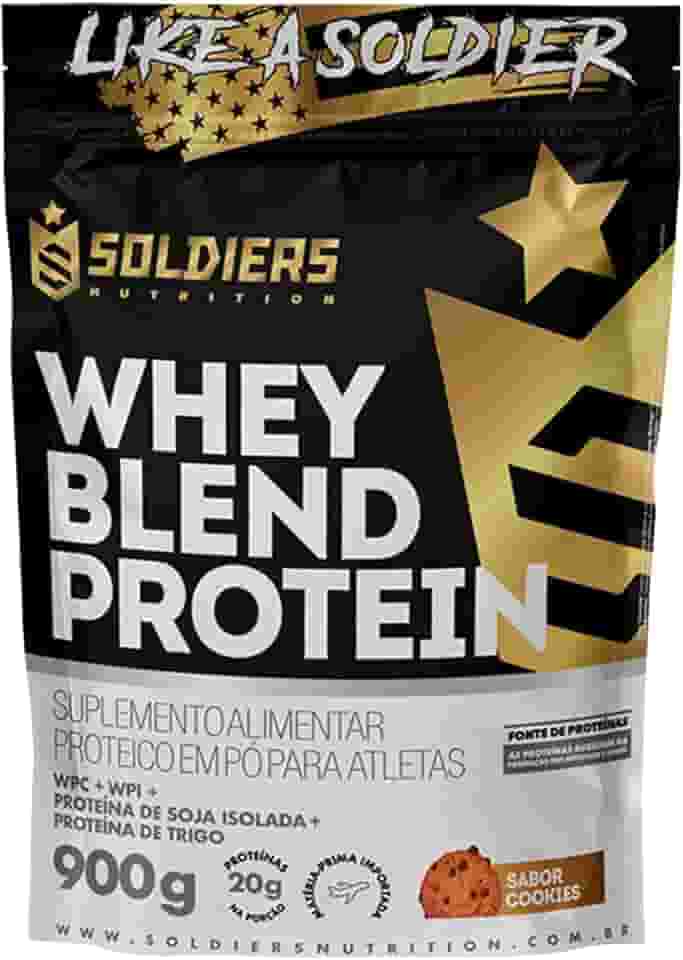 Whey Blend Protein Concentrado e Isolado - 900g - Soldiers Nutrition (900g, Cookies)