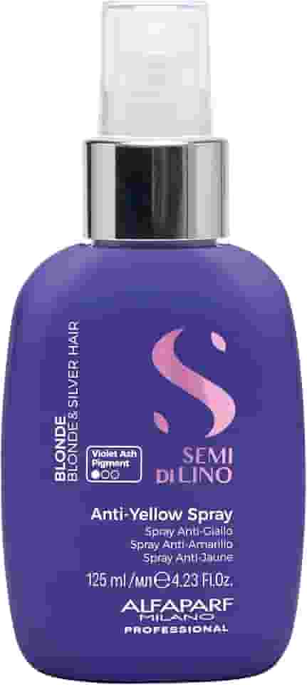 Alfaparf Milano Semi di Lino Blonde Anti-Yellow Spray - Spray leave-in antiamarelamento para cabelos descoloridos 125 ml