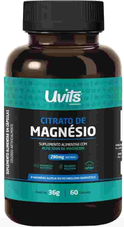 Citrato de Magnésio 280mg 60 Cápsulas - Uvits