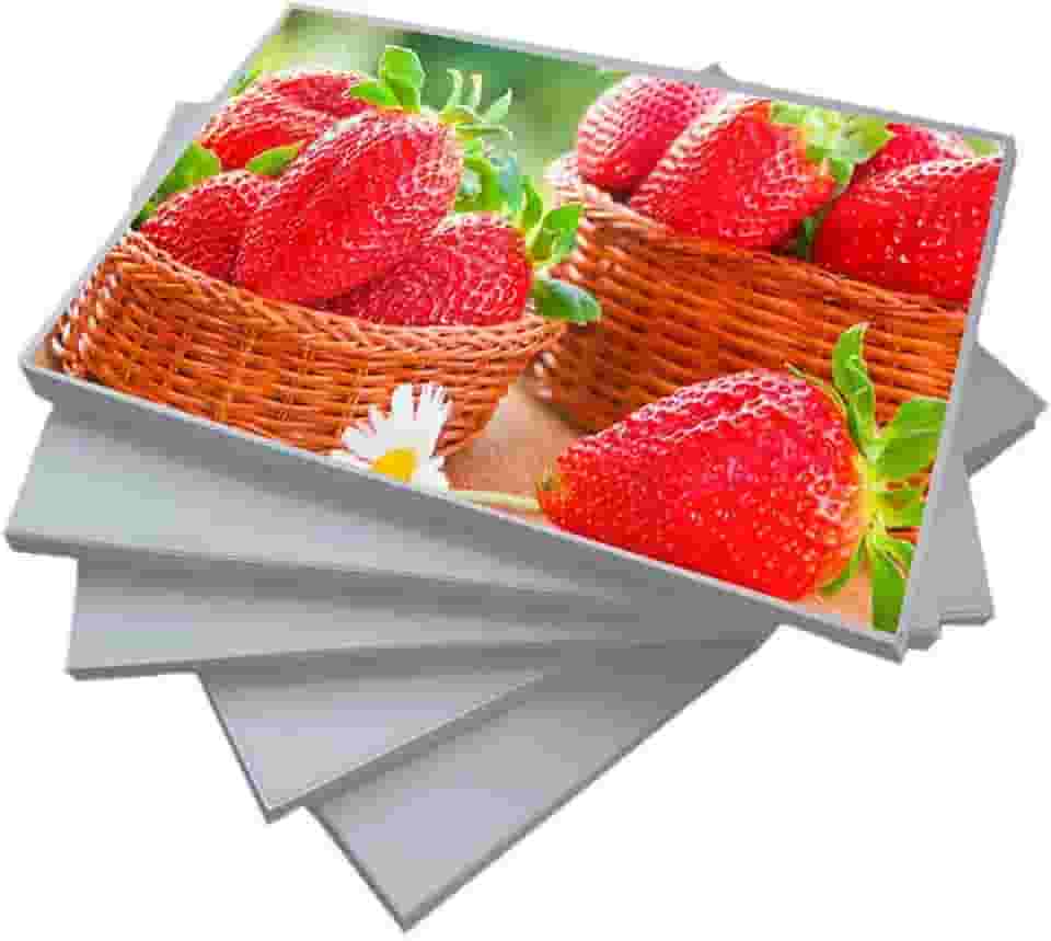 Papel Fotográfico A4 135g Glossy Branco Brilhante Resistente àÁgua / 500 folhas