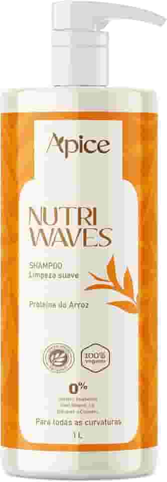Ápice Shampoo Nutri Waves | Limpeza Suave com Nutrição para Cabelos Cacheados, Ondulados, Crespos e em Transição | 1L