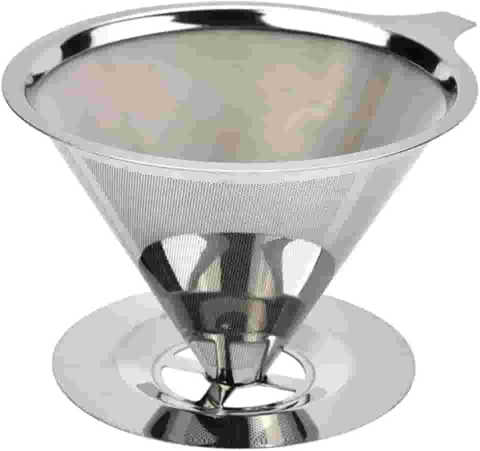 Filtro Coador de Café Reutilizável Inox 103 com Dupla Camada e Malha Fina – Dispensa Papel e Preserva o Sabor
