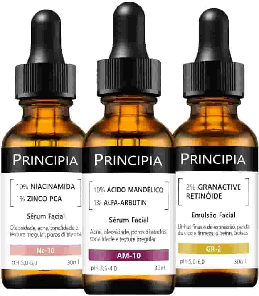Principia Kit 3 Séruns Niacinamida + Mandélico + Retinóide