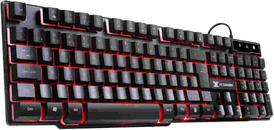 TECLADO GAMER VX GAMING HYDRA 107 TECLAS + 12 MULTIMÍDIA COM LED VERMELHO SENSACAO TECLA MECANICA – GT702 – VINIK