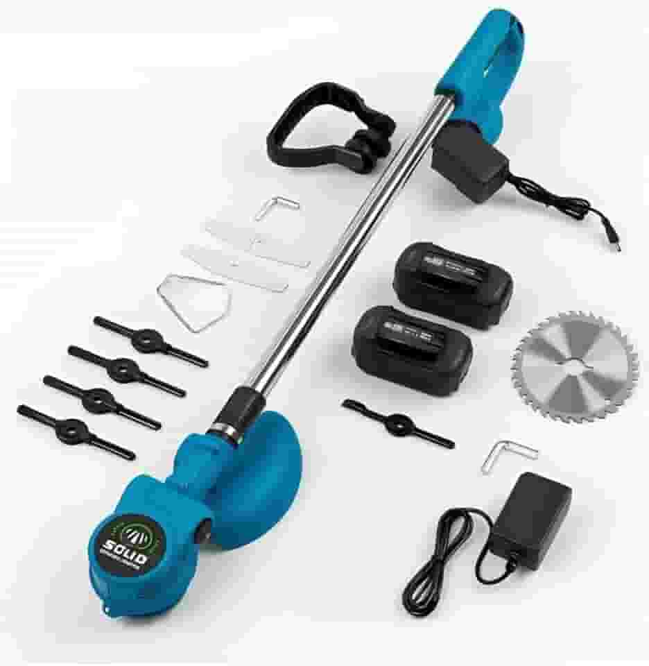 Roçadeira Aparador Grama A Bateria Recarregável 21v 750w 110v/220v Profissional Com Acessórios