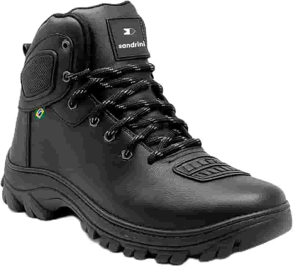 Bota Coturno Defender Sandrini Couro Motoboy Biqueira