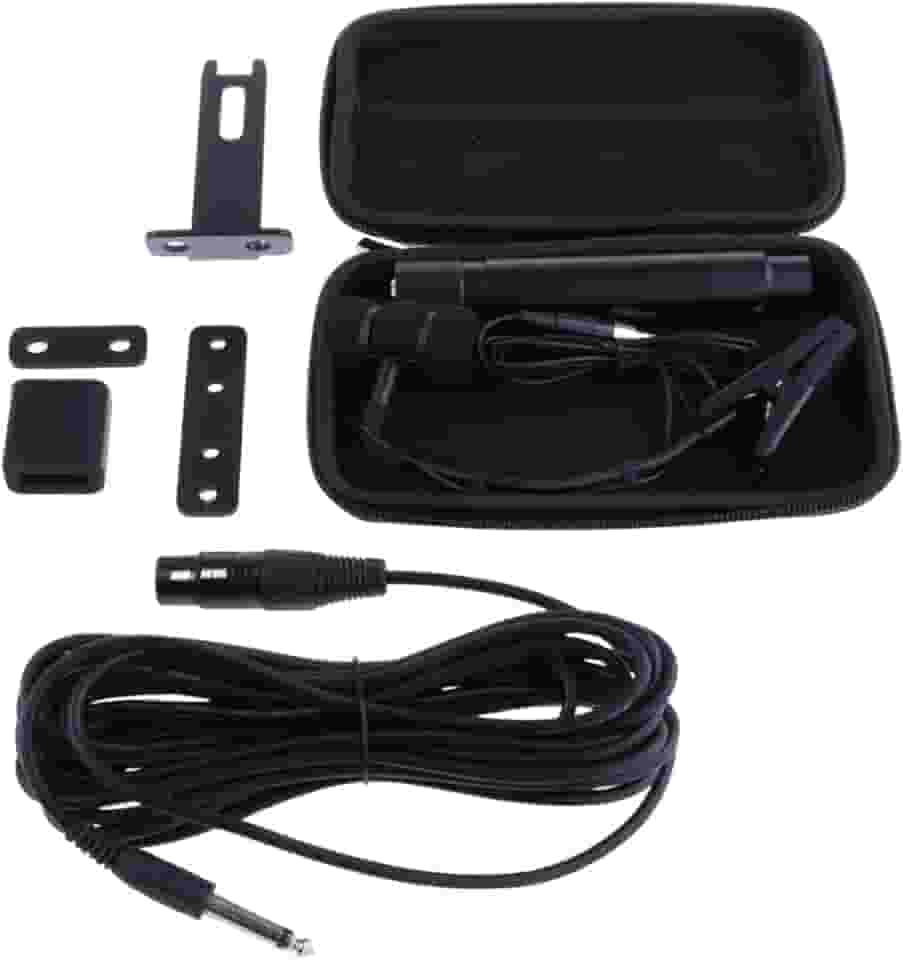 Almencla Microfone com fio para instrumento musical, clipe leve portátil Profissional Sturdy Lightweight no microfone para gravação de estúdio de desempenho, 3 Pinos para Cajon
