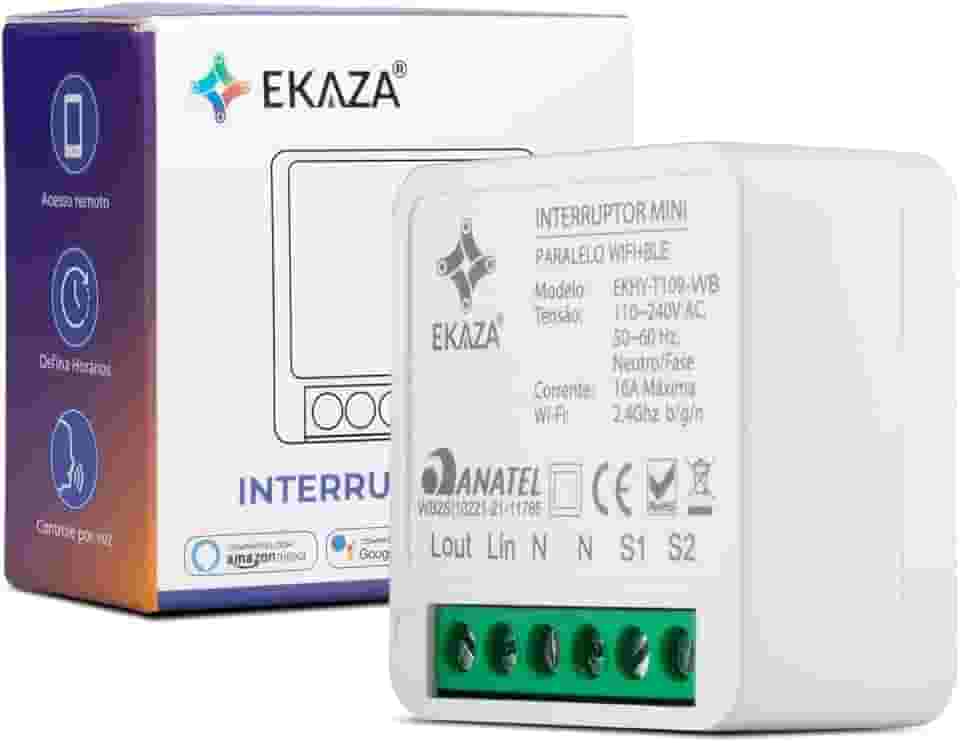 Interruptor mini Modulo Embutido EKAZA T109-WB, Wifi+BLE, EKHY-T109-WB
