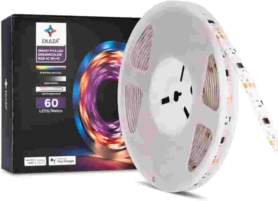 EKAZA Fita Led Inteligente Dreamcolor, 5 Metros, Com Silicone, RGB-IC, 60 LEDS, Wi-Fi, compatível com Amazon Alexa e Google Assistant - EKCL-T3337