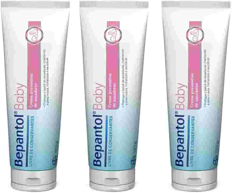 Kit com 3 Cremes Pomada de Assadura 120gr Cada - Bepantol